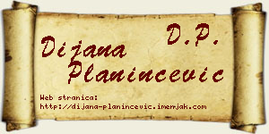 Dijana Planinčević vizit kartica